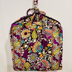 Vera Bradley Plum Crazy Quilted Duffle Bag & Garment Bag Set